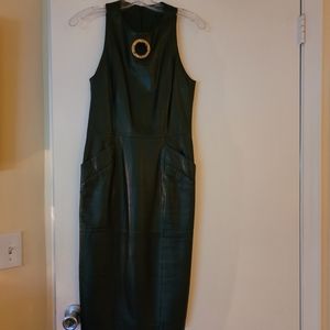 Women italian designer leather dress